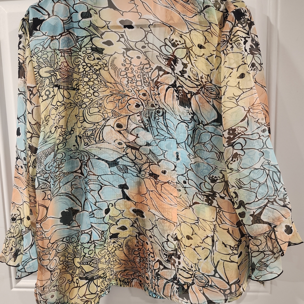 NICOLA Floral Pastel Women's Blouse - Picture 4 of 4